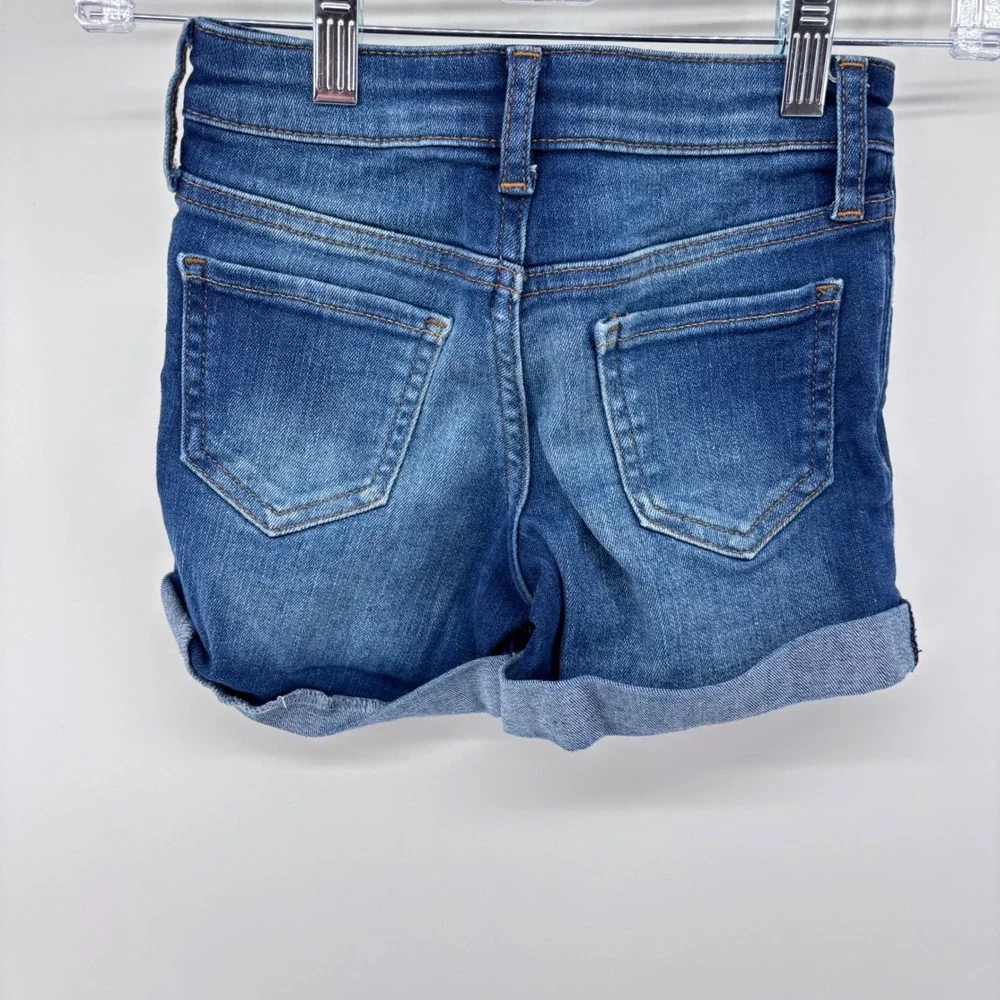 Gap Kids Girls Denim Shorts Blue Wash Cuffed Hem‎ Casual Everyday